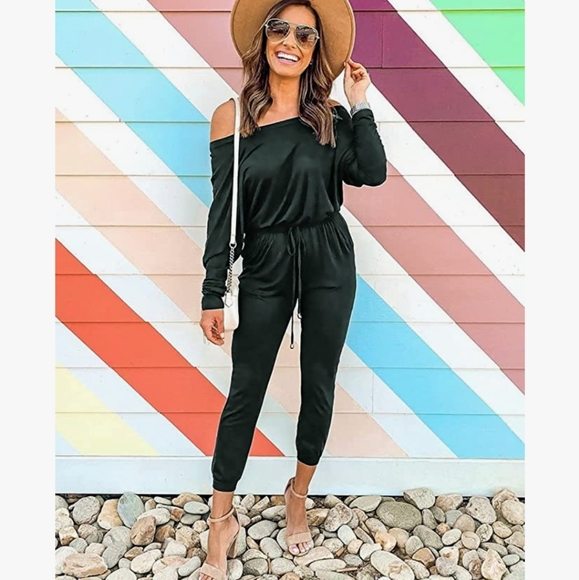 Green jumpsuit size medium by Pretty garden cotton New - Picture 3 of 4